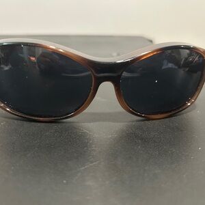 Stylish Brown and Black Sunglasses with Dark Tinted Lenses